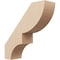 Ekena Millwork 5-inch W x 18-inch D x 18-inch H Ridgewood Rough Cedar Woodgrain TimberThane Knee Brace, Primed BRCUR05X18X18RIDRCPR - alternate 1